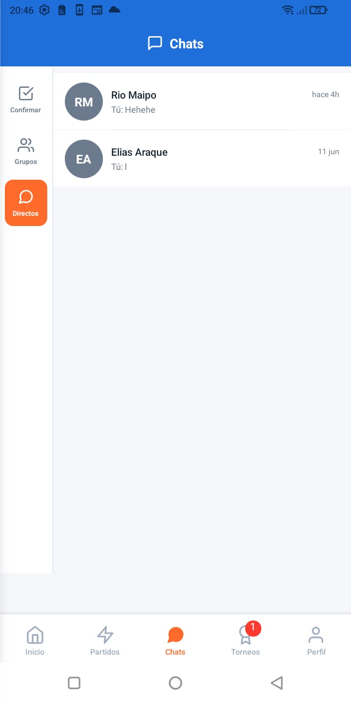 Chats directos con jugadores en RYVO